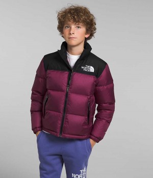 The North Face 1996 Retro Nuptse Dunjakke Drenge Bordeaux | DK WAIXG