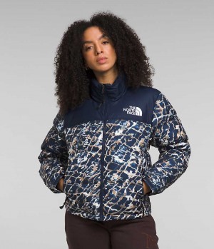 The North Face 1996 Retro Nuptse Dunjakke Dame Mørkeblå | DK YJAPZ