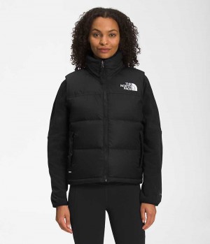 The North Face 1996 Retro Nuptse Dunvest Dame Sort | DANMARK TFBIL