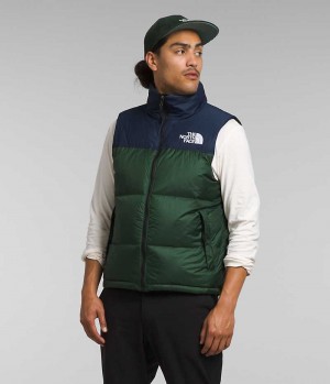 The North Face 1996 Retro Nuptse Dunvest Herre Grøn Mørkeblå | DANMARK ONQRW