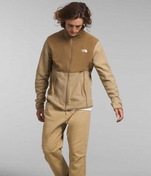 The North Face Alpine Polartec® 100 Fleece Jakker Herre Khaki Brune | DK BLHZQ