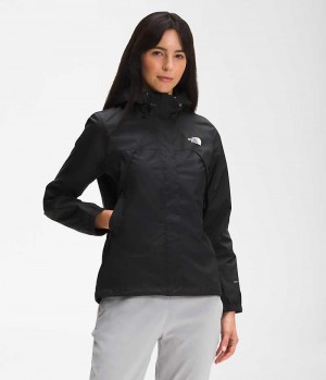 The North Face Antora Regnjakke Dame Sort | DK CXNIF