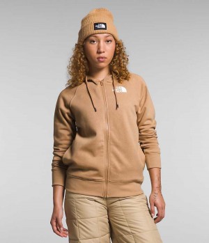 The North Face Brand Proud Full-Zip Hoodie Fleece Jakker Dame Brune | DK UZALV