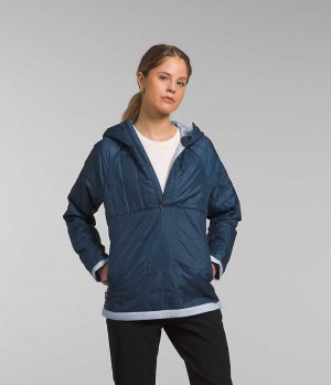 The North Face Circaloft ¼-Zip Pullover Dunjakke Dame Blå | DK FAWVN