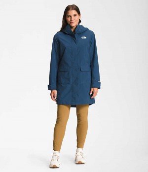 The North Face City Breeze Rain II Parka Dame Blå | DK WNCAF