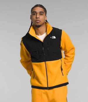 The North Face Denali Fleece Jakker Herre Guld Sort | DK JLFQB