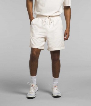 The North Face Garment Dye Fleece Shorts Herre Hvide | DK UFAXT