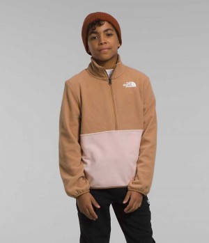 The North Face Glacier ¼-Zip Pullover Drenge Khaki | DANMARK DRLMA