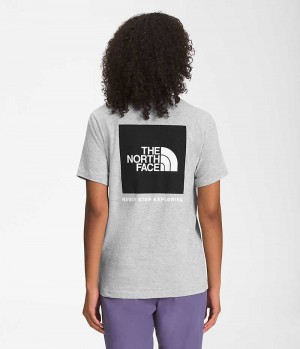 The North Face Kort Sleeve Box NSE T-Shirt Dame Lysegrå | DANMARK YOHIK