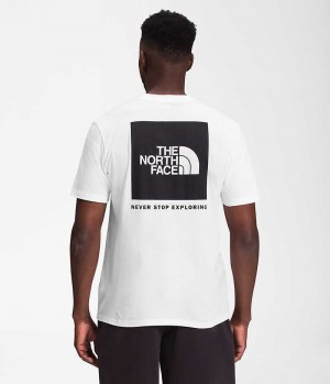 The North Face Kort Sleeve Box NSE T-Shirt Herre Hvide | DANMARK EHARN