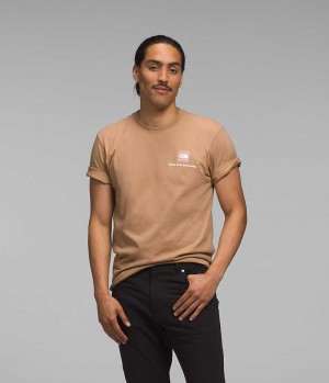 The North Face Kort Sleeve Box NSE T-Shirt Herre Khaki | DANMARK RLFGT