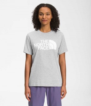 The North Face Kort Sleeve Half Dome T-Shirt Dame Lysegrå | DANMARK YPXSF