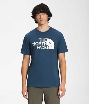 The North Face Kort Sleeve Half Dome T-Shirt Herre Blå | DANMARK MGJAY