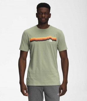 The North Face Kort Sleeve Tequila Sunrise T-Shirt Herre Grøn | DANMARK IVTZP