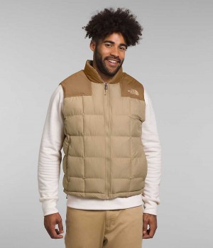 The North Face Lhotse Reversible Dunvest Herre Khaki | DANMARK ECBKR