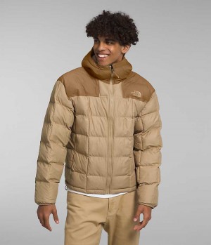 The North Face Lhotse Reversible Hoodie Dunjakke Herre Khaki | DANMARK LIKWP