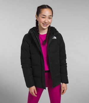 The North Face North Down Fleece-Forede Parka Pige Sort | DK XCMUQ