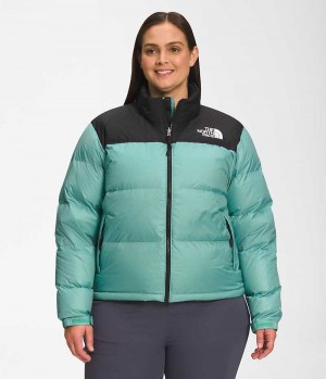 The North Face Plus 1996 Retro Nuptse Dunjakke Dame Turkis | DK GADOW