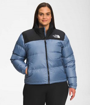 The North Face Plus 1996 Retro Nuptse Dunjakke Dame Blå | DANMARK RYVOP