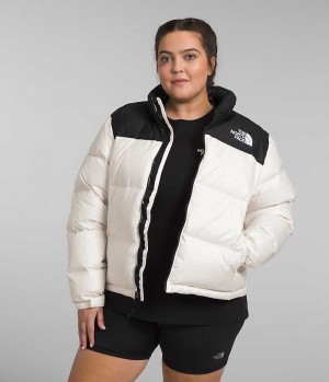 The North Face Plus 1996 Retro Nuptse Dunjakke Dame Hvide | DK LFNBY