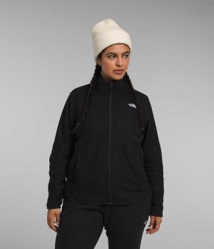 The North Face Plus Alpine Polartec® 100 Fleece Jakker Dame Sort | DK SVKXM