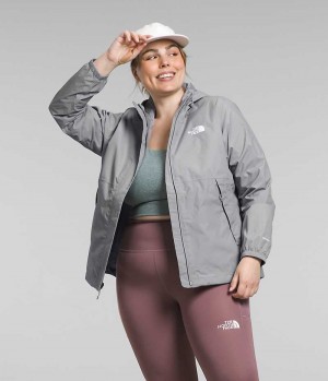 The North Face Plus Antora Regnjakke Dame Grå | DK UNCOA