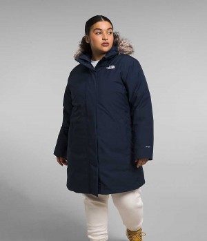 The North Face Plus Arctic Parka Dame Mørkeblå | DANMARK ZKWHQ