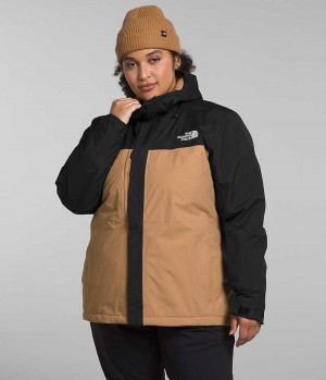 The North Face Plus Freedom Isolerede Jakker Dame Khaki Sort | DK KQMTL