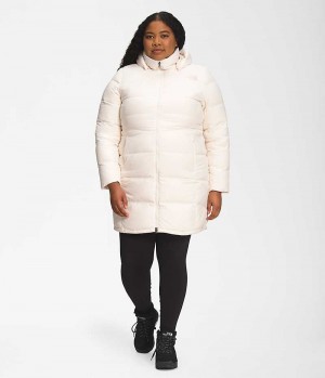 The North Face Plus Metropolis Parka Dame Hvide | DANMARK CNFYG