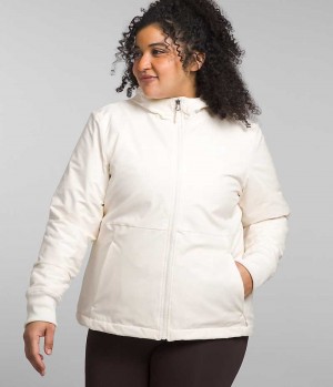 The North Face Plus Shelbe Raschel Hoodie Softshell Jakke Dame Hvide | DANMARK FTOVH