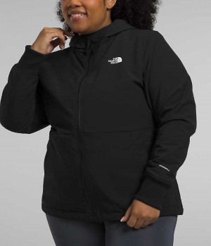 The North Face Plus Shelbe Raschel Hoodie Softshell Jakke Dame Sort | DK PAYSO