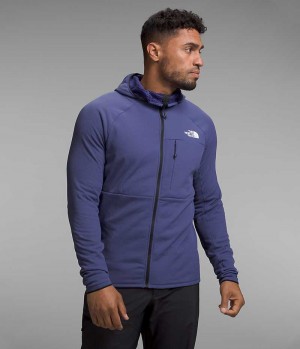 The North Face Summit Series FUTUREFLEECE™ Full-Zip Hoodie Fleece Jakker Herre Blå | DANMARK DURLS