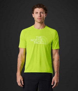 The North Face Summit Series High Trail Run Kort Sleeve T-Shirt Herre Grøn | DK CBUIM