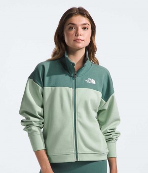 The North Face TNF™ Tech Full-Zip Fleece Jakker Pige Grøn | DANMARK QBTWV