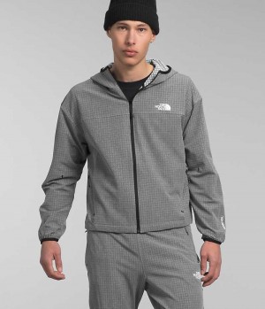 The North Face Tekware™ Grid Hoodie Fleece Jakker Herre Grå | DANMARK AQUBL