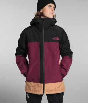 The North Face ThermoBall™ Eco Snow Triclimate® Hættejakke Herre Fuchsia Sort | DANMARK KXVHS