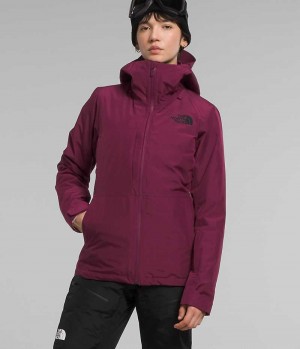 The North Face ThermoBall™ Eco Snow Triclimate® Isolerede Jakker Dame Fuchsia | DANMARK YVSBK