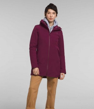 The North Face ThermoBall™ Eco Triclimate® Parka Dame Bordeaux | DK XPBEF