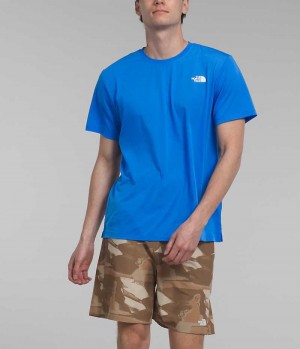 The North Face Wander Kort Sleeve T-Shirt Herre Blå | DANMARK DFJMX