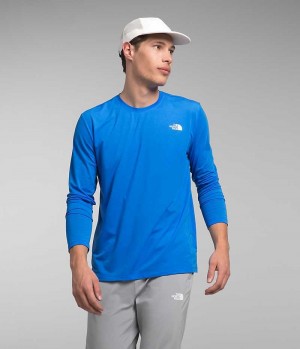 The North Face Wander Long Sleeve T-Shirt Herre Blå | DK WXSPB