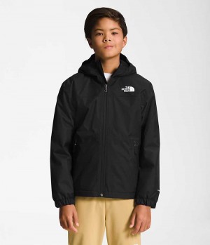 The North Face Warm Storm Regnjakke Drenge Sort | DANMARK YRCQV