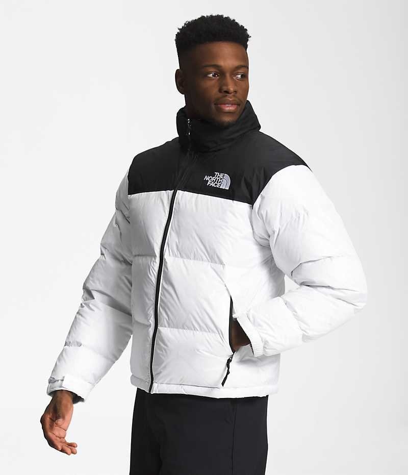 The North Face 1996 Retro Nuptse Dunjakke Herre Hvide Sort | DK SWKAD