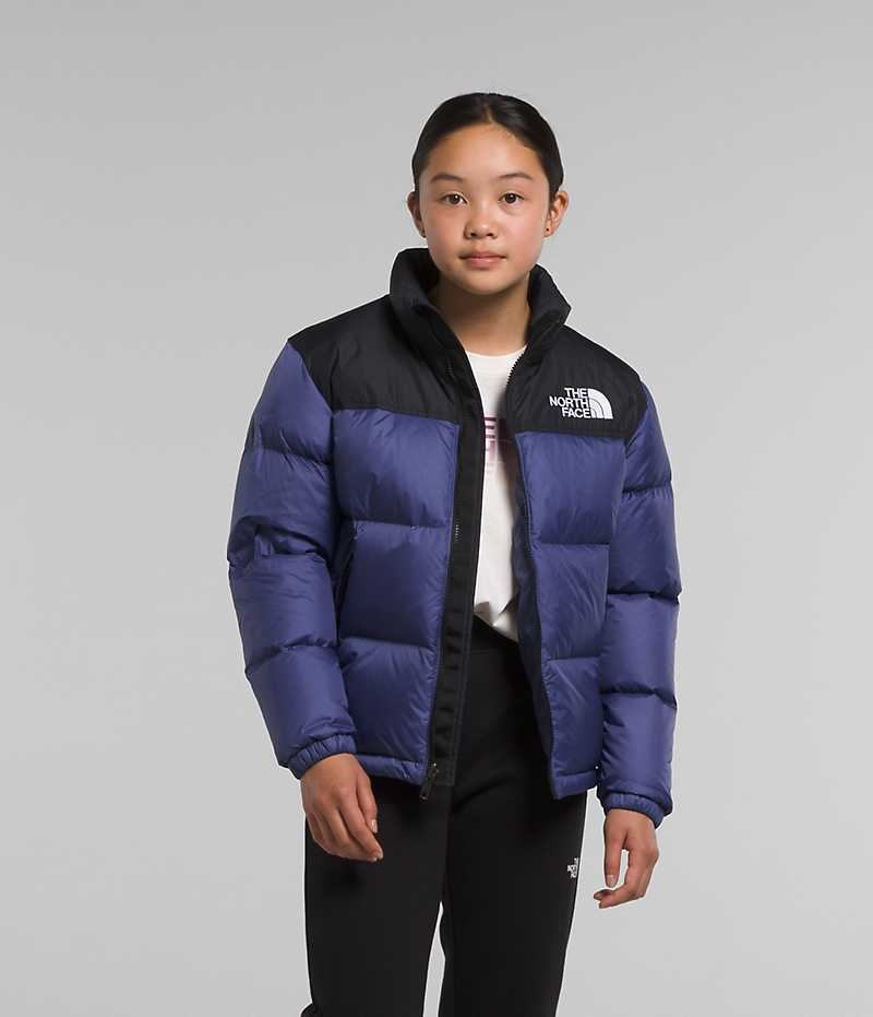 The North Face 1996 Retro Nuptse Dunjakke Pige Blå | DANMARK GUXYH