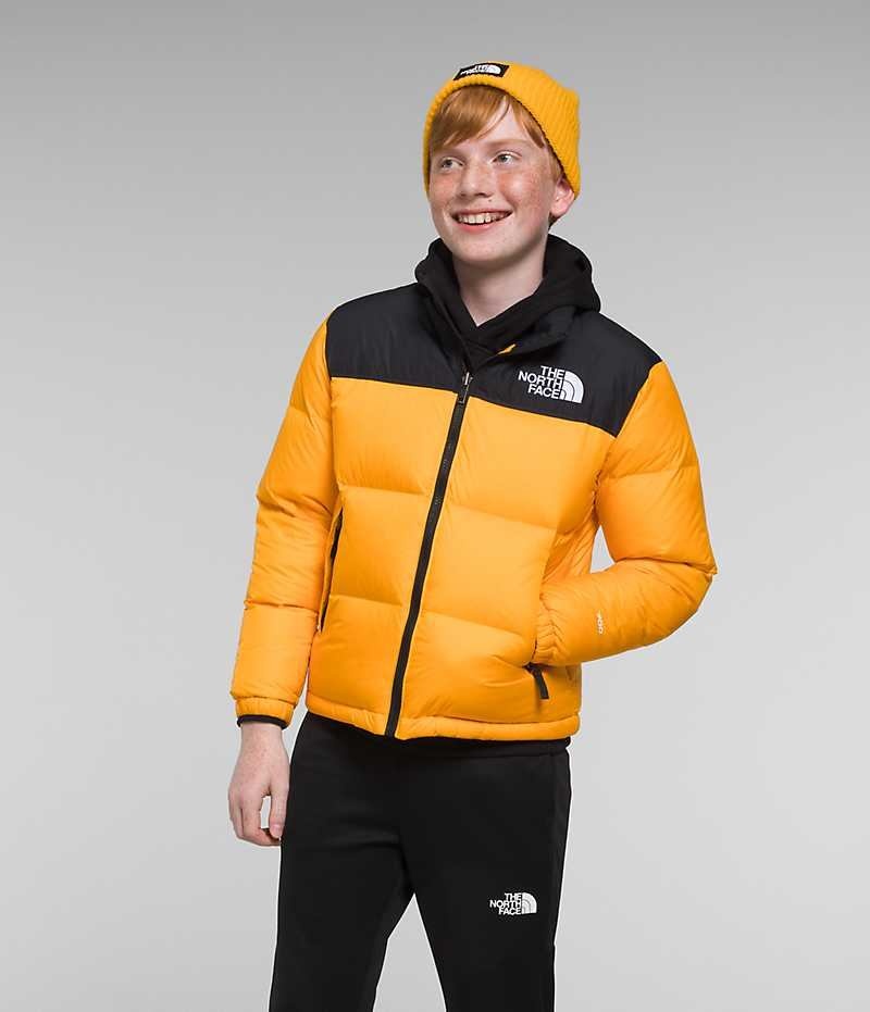 The North Face 1996 Retro Nuptse Dunjakke Drenge Guld | DK PBERL