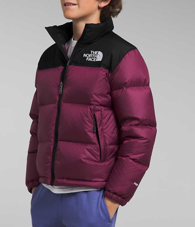 The North Face 1996 Retro Nuptse Dunjakke Drenge Bordeaux | DK WAIXG