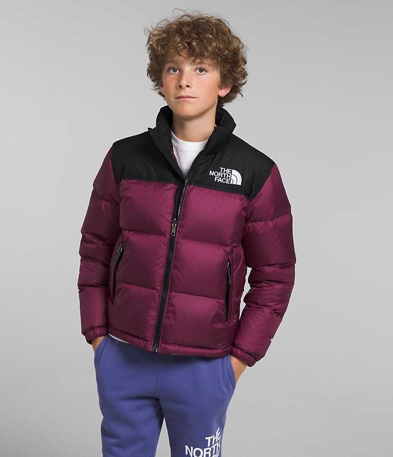 The North Face 1996 Retro Nuptse Dunjakke Drenge Bordeaux | DK WAIXG