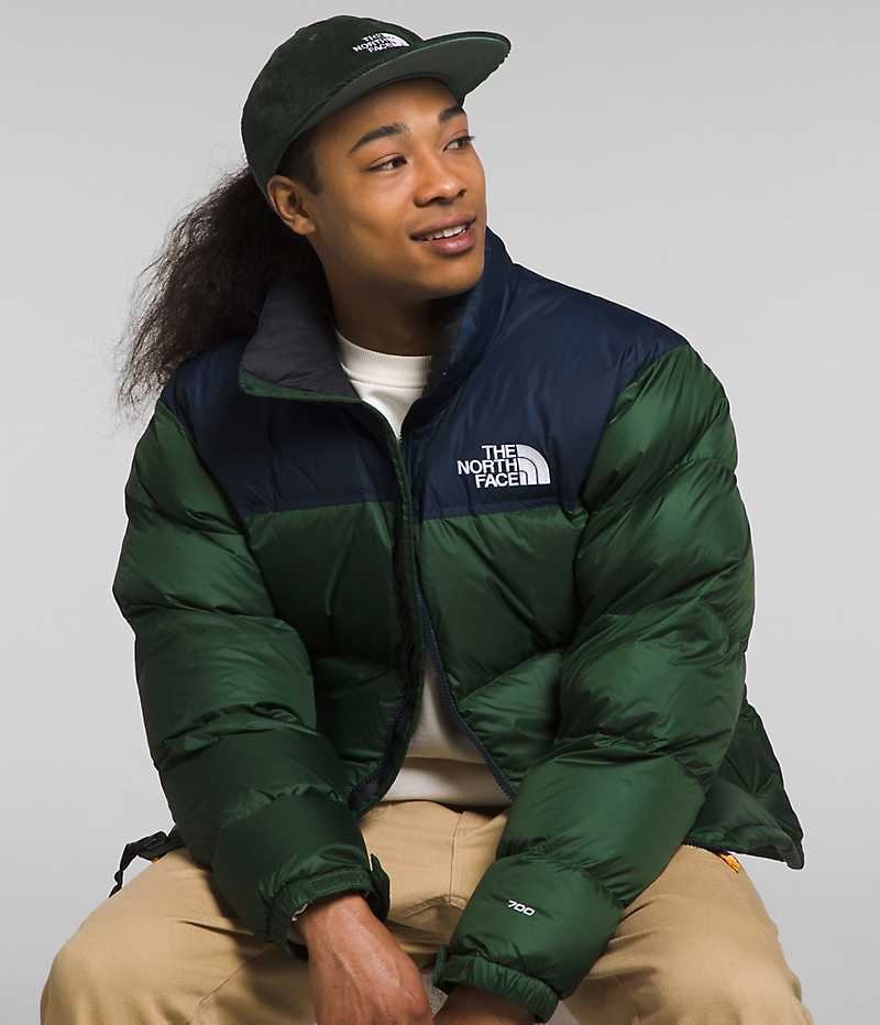 The North Face 1996 Retro Nuptse Dunjakke Herre Grøn Mørkeblå | DANMARK PXFME