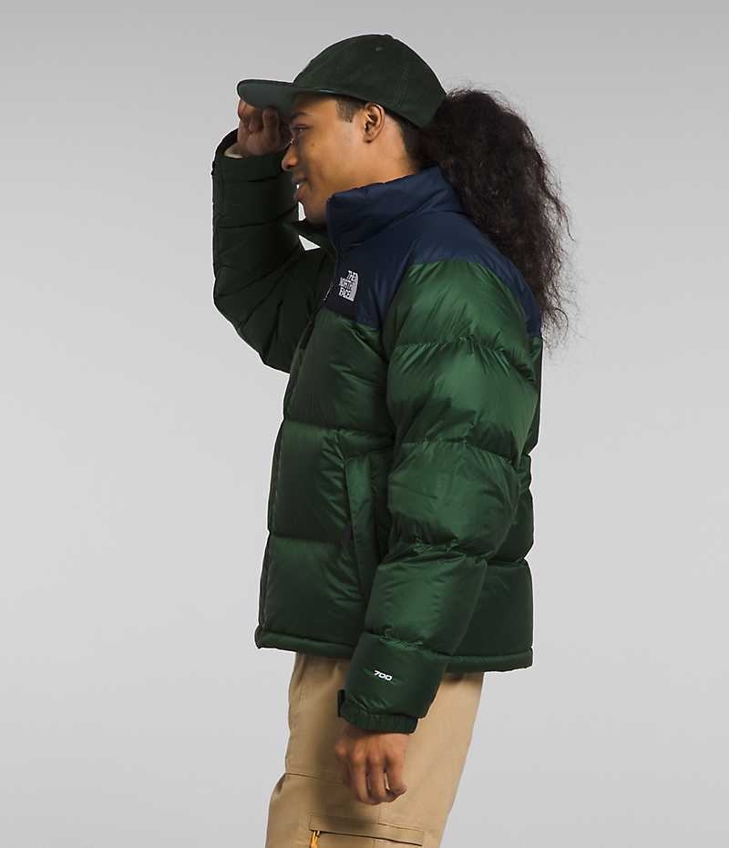 The North Face 1996 Retro Nuptse Dunjakke Herre Grøn Mørkeblå | DANMARK PXFME