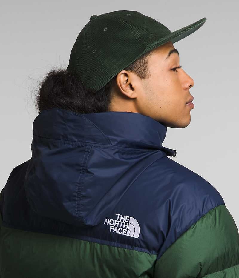 The North Face 1996 Retro Nuptse Dunjakke Herre Grøn Mørkeblå | DANMARK PXFME