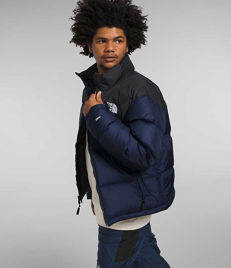 The North Face 1996 Retro Nuptse Dunjakke Herre Mørkeblå Sort | DK FBNVM